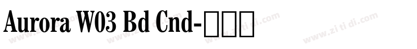 Aurora W03 Bd Cnd字体转换